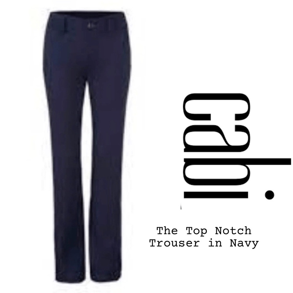 CABI | TOP-NOTCH TROUSER PANT | Size 10 | Navy
